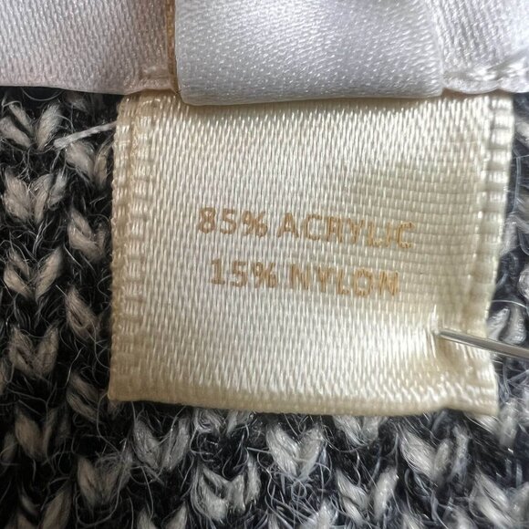 Monteau Knitted Vest Women Size M Black Plaid Mid Length Pockets Collared - Picture 7 of 11